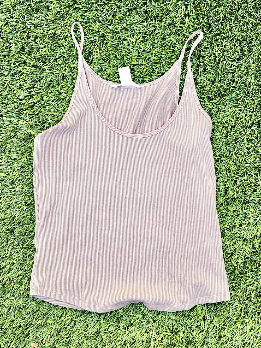 Athleta Women’s Scoop Neck Ribbed Tank Top - Taupe